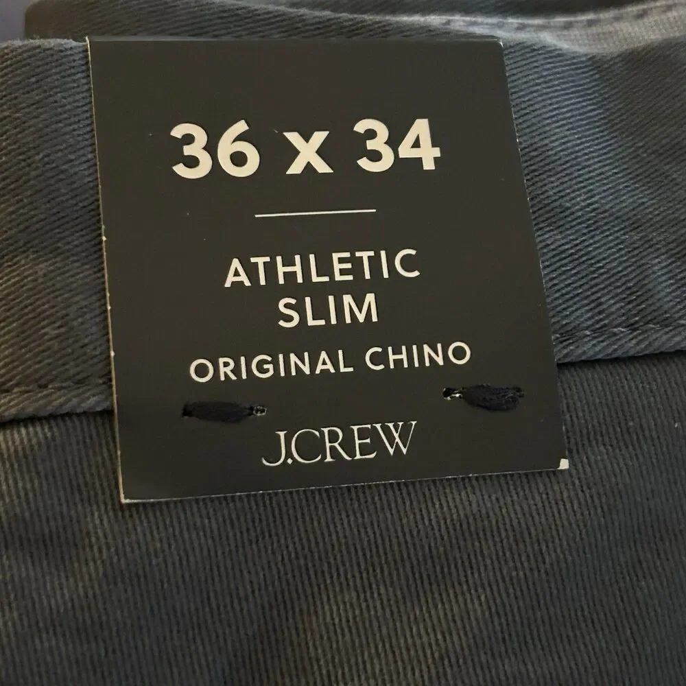 J Crew Pants Mens 36x34 Legacy Blue Athletic Slim Chino Casual Office CO401 NWT